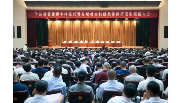 全縣抓黨建促鄉(xiāng)村振興暨發(fā)展壯大村級集體經(jīng)濟表彰大會召開